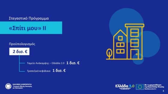 «Σπίτι μου 2»: Το πρόγραμμα ξεκινάει το πρώτο δεκαπενθήμερο του 2025